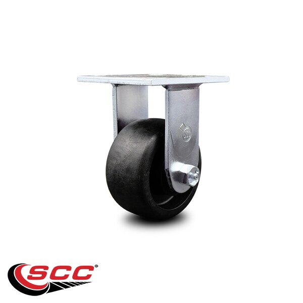 4 Inch Glass Filled Nylon Wheel Rigid Caster With Roller Bearing